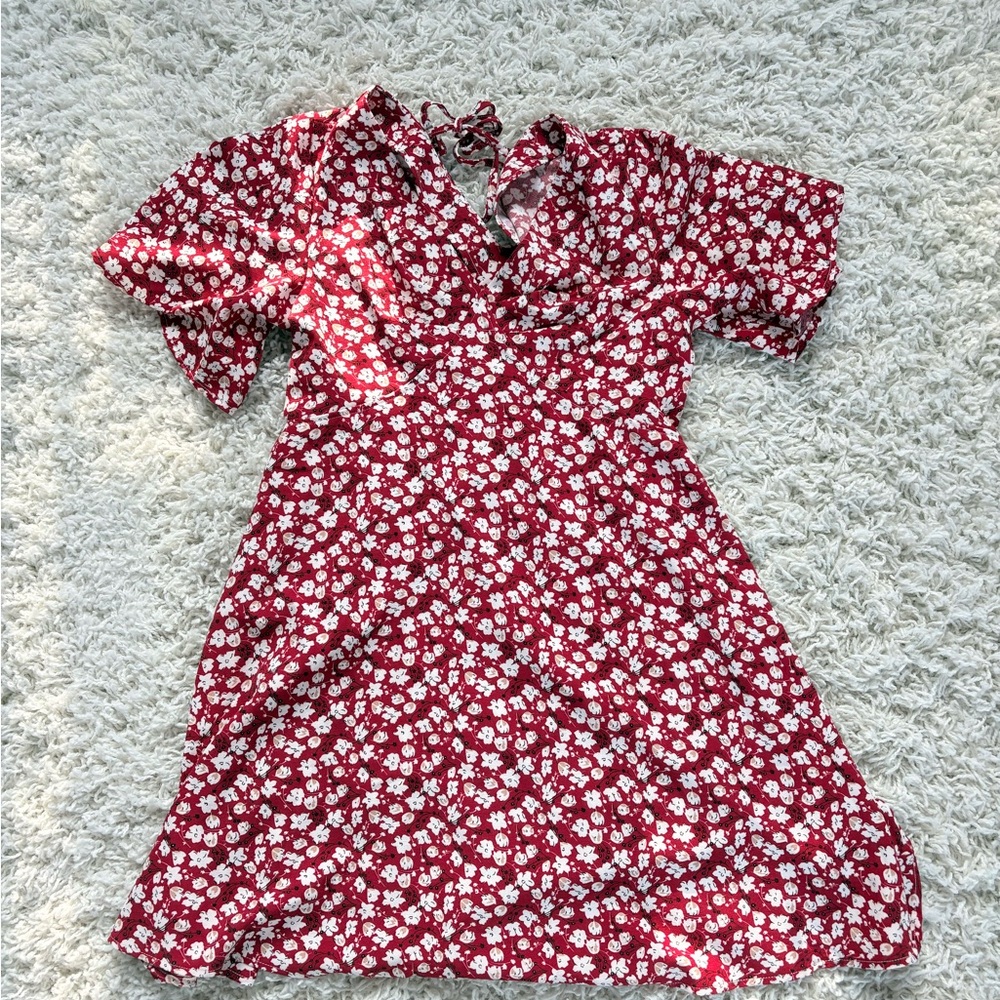 Floral Red Women’s Dress
